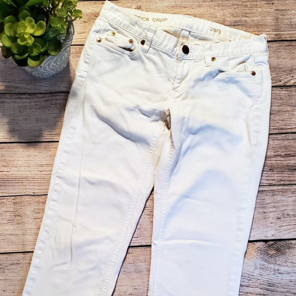 J. CREW Matchstick White Crop Jeans - Picture 2 of 8